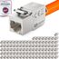 HB-DIGITAL 100x CAT 6a Keystone RJ45 Modul Buchse für starre LAN Kabel - GHMT Zertifiziert - 10 Gbit/s AWG 23-26 werkzeuglos LSA vollgeschirmt STP vergoldete Kontakte für Patchpanel Netzwerkdose