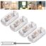 AXFEE Inline Schalter, 4 Stück 250V 6A Zwischenschalter Schnurschalter, Kabelschalter Wippschalter, 2-adrige und 3-adrige Zuleitungen, Schnurzwischenschalter für Lampe Kleingeräte-Transparent