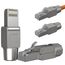 RedStar24 RJ45 Stecker Werkzeuglos CAT 7 – Netzwerkstecker für Verlegekabel AWG 22-24 – CAT7 CAT6a LAN Kabel Netzwerkkabel Ethernet – Geschirmt – LSA feldkonfektionierbar – 10 Gbps – 4 Stück