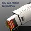 RedStar24 RJ45 Stecker Werkzeuglos CAT 8 – Netzwerkstecker für Verlegekabel AWG 22-24 – CAT8 CAT7 LAN Kabel Netzwerkkabel Ethernet – Geschirmt – LSA feldkonfektionierbar – 40 Gbps – 4 Stück