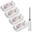 AXFEE Inline Schalter, 4 Stück 250V 6A Zwischenschalter Schnurschalter, Kabelschalter Wippschalter, 2-adrige und 3-adrige Zuleitungen, Schnurzwischenschalter für Lampe Kleingeräte-Transparent