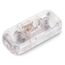AXFEE Inline Schalter, 250V 6A Zwischenschalter Schnurschalter, Kabelschalter Wippschalter, 2-adrige und 3-adrige Zuleitungen, Schnurschalter, Schnurzwischenschalter für Lampe Kleingeräte-Transparent