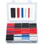 Wirefy Schrumpfschlauch-Set, 3:1 Verhältnis, selbstklebend, Marine-Qualität, Schrumpffolie für Automobil, Industrie, Schwarz, Rot, Weiß, Transparent, Blau, 275 Stück