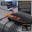 CSL - CAT8.1 Netzwerkkabel 40 Gbits - 3m - Baumwollmantel - Black Series - LAN Kabel Patchkabel RJ45 - Gigabit Ethernet Cable - 40000 Mbits - S/FTP PIMF Schirmung - kompatibel zu CAT6 CAT7