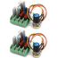 Gebildet 2pcs AC 110V-220V/25A 2000W SCR Vorverdrahtetes Elektronisches Hochleistungsspannungsreglermodul, Einstellbare Motordrehzahlreglerregelung Ultra Kleiner LED-Dimmer mit Drehzahlreglerknopf