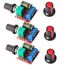Gebildet 3Stücke PWM Motor-Drehzahlsteller, DC 5V-35V 5A Einstellbarer Reversible, DC 6V 12V 24V 35V Variabler Spannungsregler Dimmer-Regler Schalten, mit LED-Anzeige und Schalterfunktion
