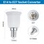 SCNNC E14 auf E27 Adapter Konverter, 120°C Hochtemperaturbeständiger Lampenfassung E14 zu E27 Lampensockel Adapter, E14 auf E27 Fassung für LED Halogen Energiespar Lampen Weiß, 6 Stück