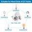 SCNNC E14 auf E27 Adapter Konverter, 120°C Hochtemperaturbeständiger Lampenfassung E14 zu E27 Lampensockel Adapter, E14 auf E27 Fassung für LED Halogen Energiespar Lampen Weiß, 6 Stück