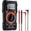 KAIWEETS Digital Multimeter KM100, Spannungsmesser für AC/DC Spannung, DC Strom, Durchgang, Widerstand, Diode (mit Messleitungen) Schwarz