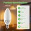 GY E14 LED Dimmbar 4.9W (ersetzt 60W), 807 Lumen Hochhelligkeit, 3000K Warmweiß, C37 Kerzenlampe, Energieklasse C, Flimmerfrei Regulierbar, CE-Zertifizierung, 6er Pack