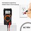 KAIWEETS Digital Multimeter KM100, Spannungsmesser für AC/DC Spannung, DC Strom, Durchgang, Widerstand, Diode (mit Messleitungen) Schwarz