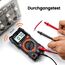 KAIWEETS Digital Multimeter KM100, Spannungsmesser für AC/DC Spannung, DC Strom, Durchgang, Widerstand, Diode (mit Messleitungen) Schwarz