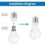 SCNNC Lampenfüße E27 auf E14 Sockel Konverter - E27 zu E14 Adapter für LED, Halogen & Energiesparlampen, Weiß, 6 Stück