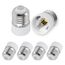 SCNNC Lampenfüße E27 auf E14 Sockel Konverter - E27 zu E14 Adapter für LED, Halogen & Energiesparlampen, Weiß, 6 Stück