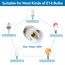 SCNNC Lampenfüße E27 auf E14 Sockel Konverter - E27 zu E14 Adapter für LED, Halogen & Energiesparlampen, Weiß, 6 Stück