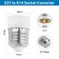 SCNNC Lampenfüße E27 auf E14 Sockel Konverter - E27 zu E14 Adapter für LED, Halogen & Energiesparlampen, Weiß, 6 Stück