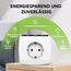 HBN Countdown Timer Steckdose, Zeitschaltuhr mit Countdown in 6 Stufen(15min bis 6h), Energiespar-Steckdose mit Repeat-Funktion & Kindersicherung, 16A/3.680W
