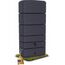 Ondis24 Regenwasser Wandtank Regenfass Eco 300 Liter Graphit anthrazit inkl. Wasserhahn