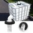 mizikuu IBC Filter, 45° IBC Deckelfilter 163mm Nylon Regenwasserfilter Auswaschbar mit Deckel IBC Filterdeckelmit Bogen IBC Tank Filter IBC Tank Zubehör für IBC Regenwassertank DN 150