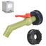IBC Auslaufhahn und IBC Tank Kugelhahn, 1 Zoll IBC Wasserhahn mit IBC kugelauslaufhahn für IBC Tank Regentonnen Wassertank(DN40/50)