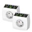 HBN 2er Countdown Timer Steckdose, Zeitschaltuhr mit Countdown in 6 Stufen(15min bis 6h), Energiespar-Steckdose mit Repeat-Funktion & Kindersicherung, 16A/3.680W