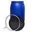 plasteo® 220 Liter Weithalsfass mit Deckel und Spannring, Lebensmittelecht BPA-Frei, Futtertonne Kunststofffass Deckelfass Regentonne Regenfass Lagerfass Sauerkrautfas, Stapelbar Palettengerecht, Blau