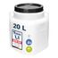 Garronda 20 Liter BPA-freies quadratisches Fass und Futtertonne Weithalsfass Wassertank und Behälter mit Deckel für Sauerkraut sowie Surfass Pökelfass für Fleisch GD-0088, Weiß