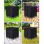 IBC Tank Abdeckung, 420D Wassertank Zubehör für Wassertank 1000l, IBC Tank Container Cover, Anti-UV Schutzplane Regenwassertank Abdeckplane mit Reißverschluss,120 x100 x116 cm (Schwarz)