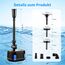 YAOBLUESEA Springbrunnenpumpe Fontäne Gartenpumpe Teichpumpe für Außen, Wasserfälle, Spring-brunnen 25 Watt 1500L/H CHP-1500