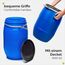 Garronda 120 Liter Deckelfass Weithalsfass aus HDPE Regenfass für Garten Fass Regenwassertonne Futtertonne Universalfass Wasserfass Regentonne Lebensmittelfass Wassertank GD-0078, Blau