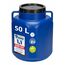 Garronda 50 Liter BPA-freies quadratisches Fass und Futtertonne Weithalsfass Wassertank und Behälter mit Deckel für Sauerkraut sowie Surfass Pökelfass für Fleisch GD-0088, Blau