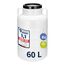Garronda 60 Liter Weithalsfass aus BPA-freiem Futtertonne Fass Universalfass Lebensmittel Fass Regenfass für Garten Regentonne mit Deckel Regenwassertonne für Garten Wassertonne GD-0078, Weiß