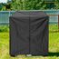 Druuzyl IBC Tank Abdeckung 1000L mit Reißverschluss - UV-Schutzplane 120x100x116cm - Passend für IBC Container & Regentonnen - Wasserdichte Schutzfolie mit Belüftung - Inkl. Befestigungsbändern