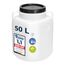 Garronda 50 Liter BPA-freies quadratisches Fass und Futtertonne Weithalsfass Wassertank und Behälter mit Deckel für Sauerkraut sowie Surfass Pökelfass für Fleisch GD-0088, Weiß