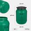 Garronda 30 Liter Weithalsfass aus BPA-freiem Futtertonne Fass Universalfass Lebensmittel Fass Regenfass für Garten Regentonne mit Deckel Regenwassertonne für Garten Wassertonne GD-0078, Grün