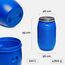 Garronda 220 Liter Regentonne mit Deckel Weithalsfass aus HDPE Regenfass für Garten Fass 220l Regenwassertonne Futtertonne Wasserbehälter Universalfass Wasserfass Regentonnen Wassertank GD-0078, Blau