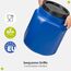 Garronda 30 Liter BPA-freies quadratisches Fass und Futtertonne Weithalsfass Wassertank und Behälter mit Deckel für Sauerkraut sowie Surfass Pökelfass für Fleisch GD-0088, Blau