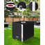 SOBEAU IBC Tank Abdeckung 1000L, IBC Container Zubehör, Wassertank Abdeckplane mit Transparenter Folie, Anti-UV Schutzplane Regenwassertank Abdeckung, IBC Wassertank Abdeckung, Schwarz