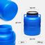 Garronda 30 Liter Weithalsfass aus BPA-freiem Futtertonne Fass Universalfass Lebensmittel Fass Regenfass für Garten Regentonne mit Deckel Regenwassertonne für Garten Wassertonne GD-0078, Blau