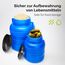 Garronda 10 Liter Weithalsfass aus BPA-freiem Futtertonne Fass Universalfass Lebensmittel Fass Regenfass für Garten Regentonne mit Deckel Regenwassertonne für Garten Wassertonne GD-0078, Weiß