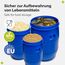Garronda 150 Liter Regentonne mit Deckel Weithalsfass aus HDPE Regenfass für Garten Fass Regenwassertonne Futtertonne Universalfass Wasserfass Regentonnen Lebensmittelfass Wassertank GD-0078, Blau