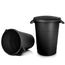 BigDean 2X wetterfeste Universaltonne mit Deckel und 2 stabilen Tragegriffen 80 Liter SCHWARZ - Regentonne Mülleimer - Indoor und Outdoor geeignet - Made in Europe