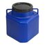 plasteo® 10 L Weithalsbehälter mit Deckel und Griffen, eckig, blau, lebensmittelecht, BPA-frei – vielseitiger Kunststoffbehälter für Wasser, Futter, Lagerung oder als Regentonne