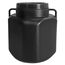 plasteo® 40 Liter Weithalsfass mit Deckel und Griffen Eckig Schwarz Lebensmittelecht und BPA-Frei, Futtertonne Kunststofffass Universalfass Deckelfass Wasserfass Regentonne Lagerfass