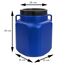 plasteo Weithalsfass 30 Liter Kanister mit Deckel & Henkeln, Blau, Eimer Lebensmittelecht für Lagerfass