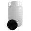 Plasteo® 60 Liter Weithalsfass Natur Rund mit Deckel und Henkeln, Lebensmittelecht und BPA-Frei, Futtertonne Kunststofffass Universalfass Deckelfass Wasserfass Regentonne Lagerfass