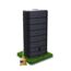 Ondis24 Regenwasser Wandtank Regenfass Eco 650 Liter Graphit anthrazit inkl. Wasserhahn