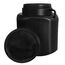 plasteo® 40 Liter Weithalsfass mit Deckel und Griffen Eckig Schwarz Lebensmittelecht und BPA-Frei, Futtertonne Kunststofffass Universalfass Deckelfass Wasserfass Regentonne Lagerfass
