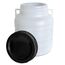 plasteo Weithalsfass 10l Deckelfass mit Deckel Henkel - Lebensmittelecht, BPA-Frei, Rund Natur, Lagerfass Universalfass