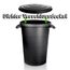 BigDean 2X wetterfeste Universaltonne mit Deckel und 2 stabilen Tragegriffen 80 Liter SCHWARZ - Regentonne Mülleimer - Indoor und Outdoor geeignet - Made in Europe